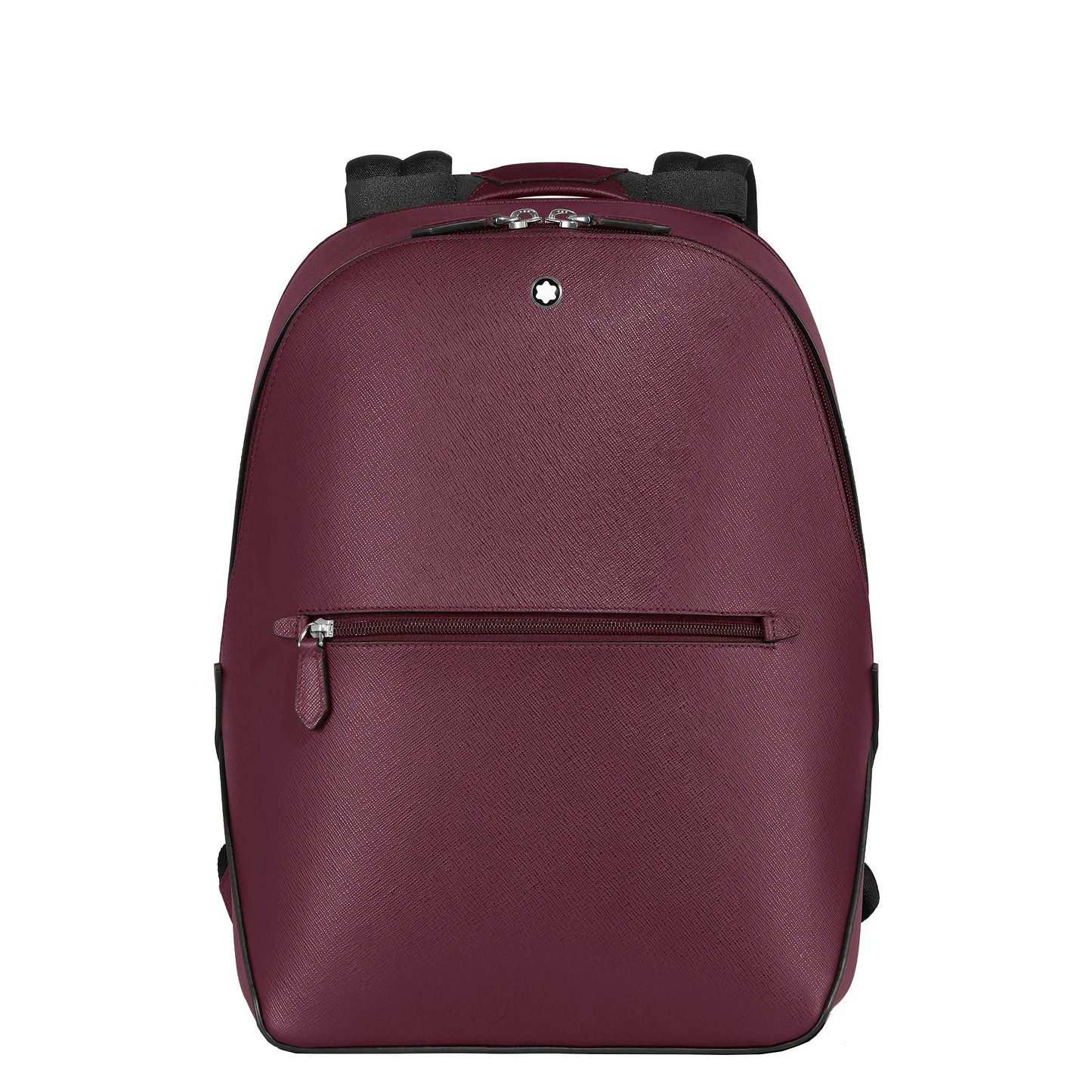 Montblanc zaino sartorial cassis 199361 in pelle bordeaux con rifiniture nere e zip argento design creativo montblanc marco